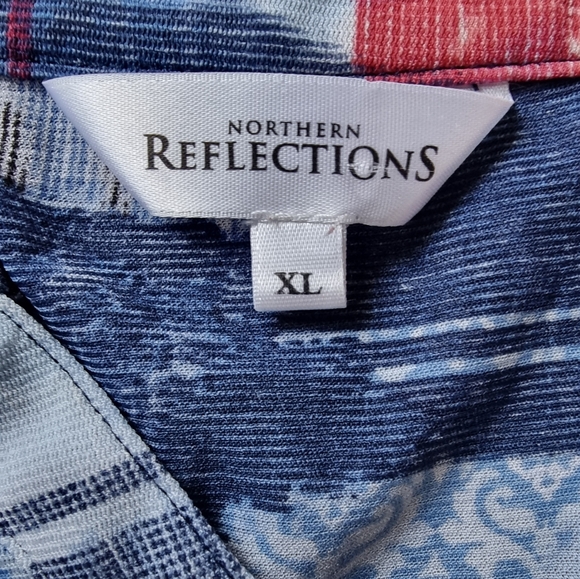 Northern Reflections Long Semi-Sheer Floral Tunic Top - Picture 5 of 8